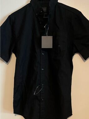 14th & Union Black Short-Sleeve Button-Down Shirt
